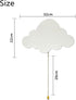 HANVOWS 3V 3000K Cloud Light Battery-Operated Wall Lamp for Nursery Kids Bedroom & Baby Room with Pull-String Switch