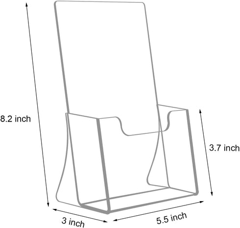 NIUBEE 6 Pack Acrylic Bi-fold Brochure Holder, Clear Plastic Countertop Organizer