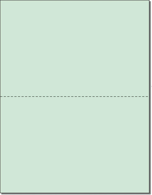 NextDayLabels Pack of 500 Sheets | 8-1/2 x 11" Letter Size Perforated Paper (Green, Perf @ 5-1/2")