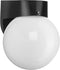Progress Lighting Polycarbonate Outdoor 1-Light White Acrylic Shade Modern Outdoor Wall Light