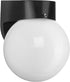 Progress Lighting Polycarbonate Outdoor 1-Light White Acrylic Shade Modern Outdoor Wall Light