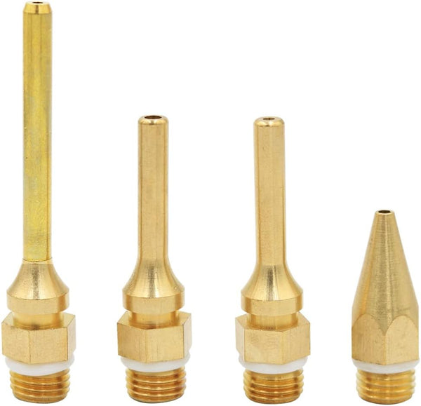 Eyech 4 Pack Interchangeable Hot Glue Gun Nozzles, Copper Assortment Set for Craft Repair Tool