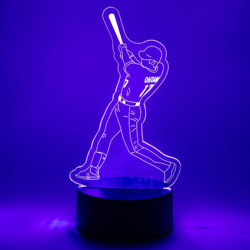 EXIGENT 3D Illuminated Baseball Lamp with Acrylic Design - Night Light