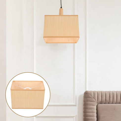 GLEAVI Rustic Woven Pendant Light Lampshade Lightweight Ceiling Lamp Cover for Living Bedroom Office Protective Rustic