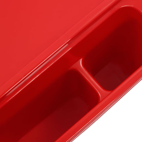 YUASDUU 6PCS Kids Lap Desk Tray, Plastic Activity Table Portable Activity Tray with Side Pockets & Slots Stackable Lap