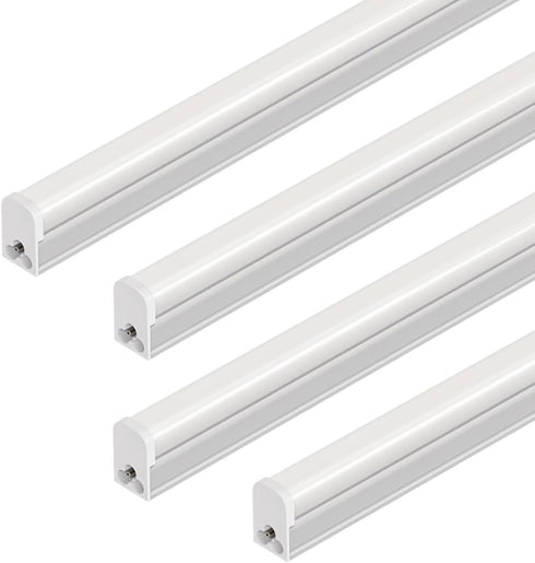4-Pack LED Shop Lights 4FT, 20W, 6500K 2200LM, T5 Linkable Utility Fixtures