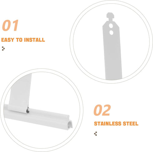 8pcs Universal Roller Shutter Hanger Strip with Screw Holes, Roller Shutter Slat Connector Clips, Metal Hardware Kit
