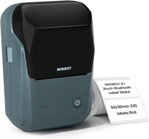 NIIMBOT B1 Bluetooth Label Maker, Portable Label Printer with Auto Identification, Easy to Use for Office, Home,