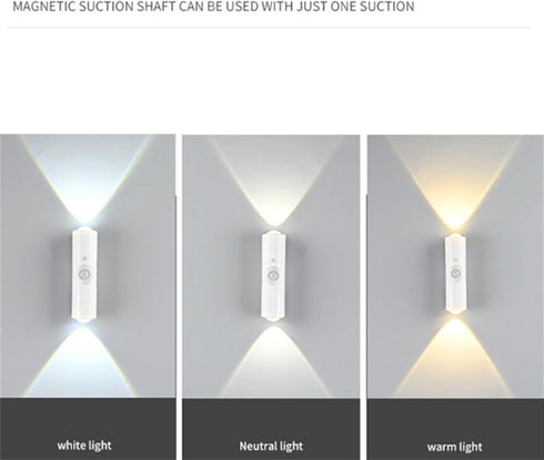 Generic (1, Rechargeable Smart LED Motion Sensor Ambient Light, Punch-Free Smart Sensor Magnetic Rechargeable LED