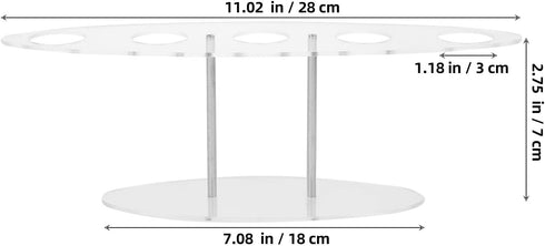 5-hole 3cm BESPORTBLE Ice Cream Cone Display Stand Acrylic Egg Cone Holder Diameter Ice Cream Rack for Kitchen Dining
