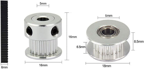 KeeYees 5M GT2 Timing Belt 6mm Width + 4pcs 20 Teeth Pulley + 4pcs Idler + 4pcs Tensioner Spring