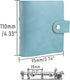 Green Mini Binder Cover, 3-Ring PU Leather Notebook with Snap Button Closure, Refillable Personal Planner Protector