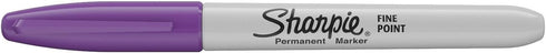 Sharpie Permanent Markers, Fine Point, Purple, Box of 12 by SHARPIE