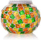 Waterproof Color Changing Table Lamp, Solar Powered Mosaic Glass Ball LED Garden