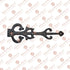 10.9 Inch False/Faux/Dummy (2 Pack, Adonai Hardware Izehar Heavy Duty Antique Cast Iron Strap Hinge Fronts Black Powder