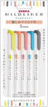 Zebra WKT7-N-5C-N Highlighter, Mild Liner in 5 Friendly Colors