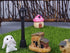 ZLmoue 10Pcs Mini Miniature Street Light Model, Railway Train Post Lamps, Black Lamp Outdoor Pathway Lantern Post