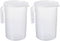 PATIKIL Graduated Beaker, 2 Pack 2000ml PP Plastic Liquid Measuring Cup with Handle Lid and Spout for Lab