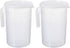 PATIKIL Graduated Beaker, 2 Pack 2000ml PP Plastic Liquid Measuring Cup with Handle Lid and Spout for Lab