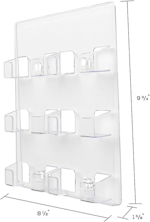 deflecto 6-Pocket Business Card Holder, Clear, Holds 480 Cards, 8.5 x 1.63 x 9.75
