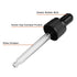 stonylab 2-Pack Glass Dropper Bottle, Empty Glass Bottle with Dropper, Inner Plug and Label for Essential Oils
