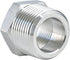 Joywayus Stainless Steel Hex Head Bushing Reducer Pipe Fitting, 1/2 NPT Male × 1/8 NPT Female (Pack of 2)