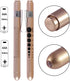 Aokin Medical Pen Light for Nurse Doctor, Reusable LED Flashlight with Pupil Gauge and Ruler, White Light, Gold
