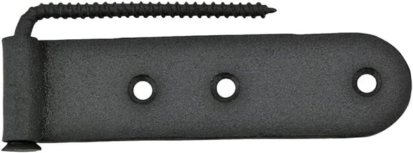 Renovators Supply Manufacturing Black Wrought Iron Shutter Strap Hinge 4 in Galvanized
