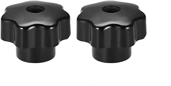 uxcell 2pcs Star Knobs M10 Metric Female Thread, 39mm 7-Point Star Plastic Head, Black