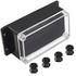 Junction Box IP65 Waterproof ABS Plastic Electrical Project Case with Clear Cover, Fixed Ear 6.22x3.54x2.36 inch (158 x