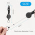 Heavy Duty Retractable Keychain, 2 Pack Badge Holder Reel with Steel Cable and Carabiner Clip, ID Badge Clip Reel
