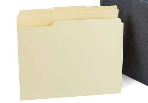 Lineco Acid-Free Document Storage Box with Metal Edge, Letter-Sized Case with 12 Folders