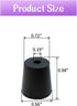 PENCK 6pcs Rubber Stopper with Hole 18mm to 24mm Tapered Plug Black Test Tubes Bungs Stoppers for Lab Home Use