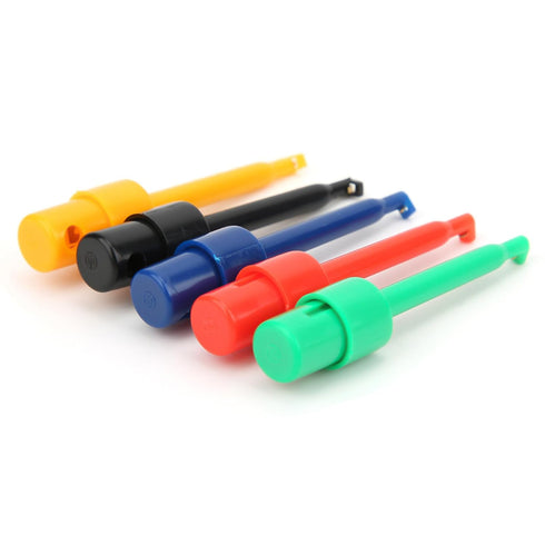 20Pcs Test Hooks Clips Multimeter, Colorful Test Grabber Probe, Large Spring Hook Clip for Electronic Testing