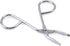 Seadiquiet Tweezers,Elbow Silver Stainless Steel Eyebrow Scissors Pliers Clip Scissors,Flat Tip Tweezers Hair Plucker