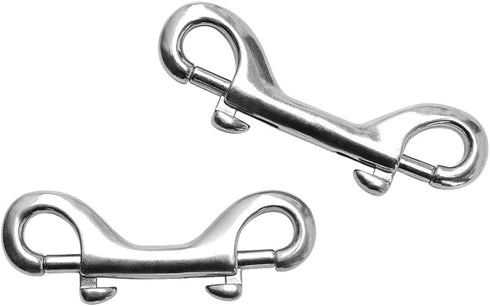 Stainless Steel Double Ended Bolt Snap Hooks, Heavy Duty Trigger Snaps for Dog Leash/Pet Feed Bucket, Pack of 6