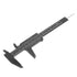 Plastic Vernier Caliper 150mm, High Accuracy 0.05mm Resolution, Double Sided Scale for Makeup, Student, Home (Black)