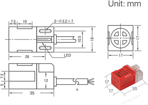 Cloudray Inductive Proximity Sensor Switches for CO2 Laser Controller