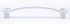 JETLAND 2-Pack, 5" PW6738WW127 Cabinet Drawer Crystal Pulls, White with Clear Glass, Hole Centers, Shining Daisy