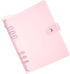 PATIKIL A5 Clear Binder Cover, Soft PVC, Loose Leaf Binder Protector, Refillable Notebook Shell, Pink