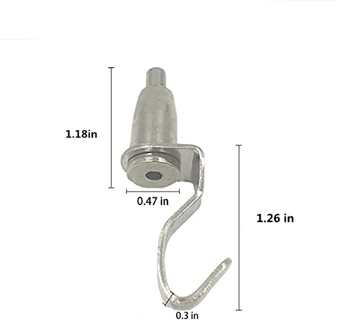 20 Pcs Adjustable Metal Art Gallery Display Hanger Hooks, Professional Wire Rope Rail Picture Hanging Hooks, Hanger System Accessories for 1mm-2mm Wire Rope