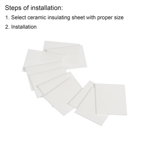 PATIKIL Alumina Ceramic Sheet Cooling Pad Insulating Sheet 30pcs for MOS Transistor, 28x22x0.65mm (1.1x0.87x0.03")