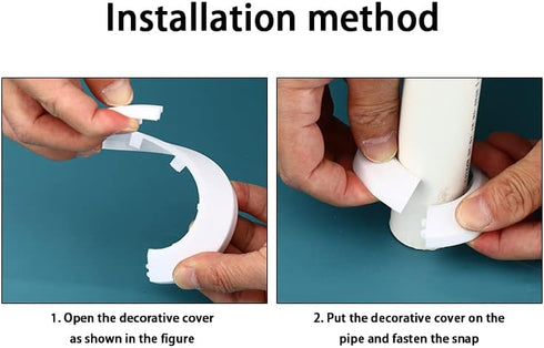 1.97" Outer Diameter Flange Water Pipe Cover, White PP Plastic Escutcheon Collar for Wall Pipe Decoration