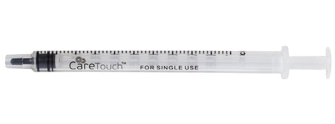 Care Touch CTSLS1-VC Luer Slip Syringe 1ml - 100ct No needle