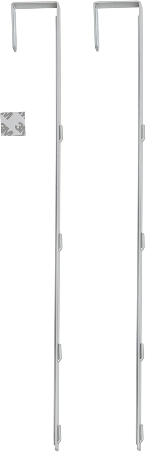 Over-The-Door Mirror Hanger, Adjustable 14.5-inch Set with Protective Lining, Perfect Height & Fit for Mirrors