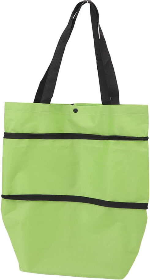 MUNEFE Oxford Shopping Pull Cart, Wheeled Shopping Bags, Portable Shopping Cart for Grocery Shopping, Travel, Beach