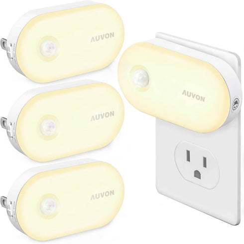 AUVON Night Light Plug in with Motion Sensor (120 Lumens), Dimmable Smart