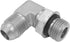 (2-PACK) 6801-04-04-NWO Hydraulic Hose Adapter Fitting 1/4" Male JIC 37° Flare × 1/4" Male Adjustable Nut O-Ring Boss