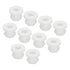 MECCANIXITY 10Pcs White Snap Rubber Grommet Plug Mount, Dia 9mm ID 6.2mm Seal for Electrical Box Cable Pipe