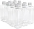 100ml Rectangle Bottles Travel Kit, Refillable PET Plastic Square Jar with Aluminium Screw Cap, 20pcs